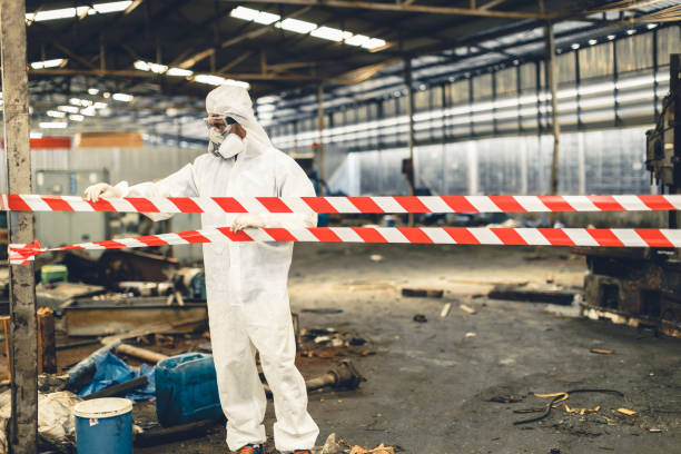 Professional Biohazard Cleanup technician working in Quincy, CA